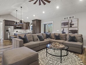 Cozy space to watch the game or read a book. 