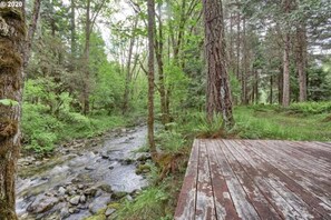 the platform to ponder life by the stream....