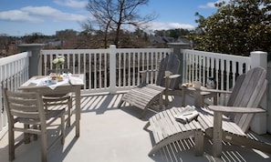 A peaceful private balcony where you can soak up the sunshine and enjoy the fresh coastal breeze.