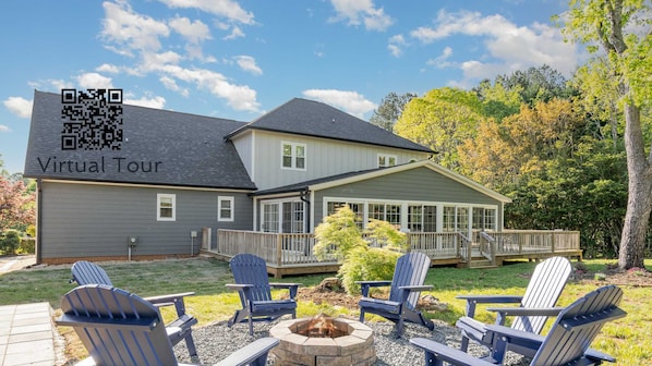 Relax with the entire family around the fire pit in the tranquil backyard of this large Mint Hill home. Roast some marshmallows and enjoy the warm Charlotte nights!