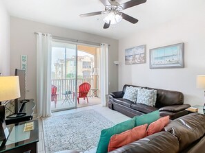 Relax in our spacious and cozy living area