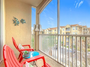 Enjoy the outside view from the Balcony