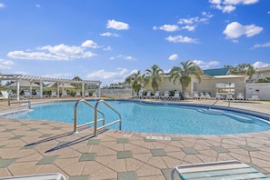 Large in-ground pool with club house