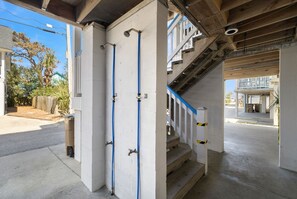 Outdoor Shower/Parking Area