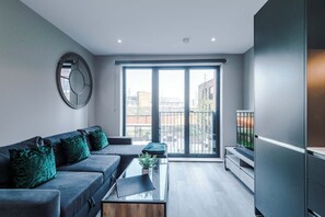 Bright and thoughtfully designed open-plan living with direct access to the balcony — your home away from home 🛋️🍽️🌇