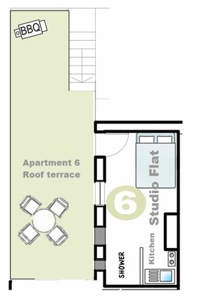 Floor plan, apartment 6 Cherry Blossom , Starbeck House