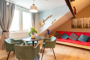 Living area in apartment 5, Mountain Ash
