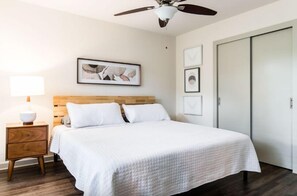 Bedroom with king sized bed