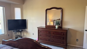 Master Bedroom TV, Dresser & Mirror 