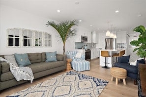Open living room/kitchen