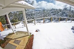 Snow Mountain View from the front of the house in Winter