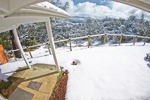 Snow Mountain View from the front of the house in Winter