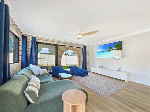 Kick back in the spacious second lounge/media room—your perfect spot for movie marathons, games, or curling up with a good book.