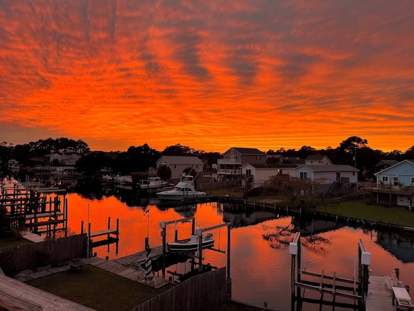 Sunset from deck