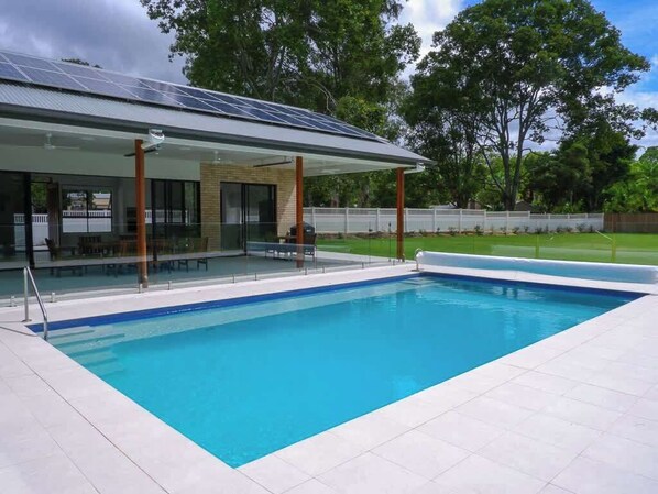 Sparkling inground pool
