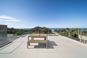 The private, rooftop terrace offers unbelievable views of the ocean and beyond.