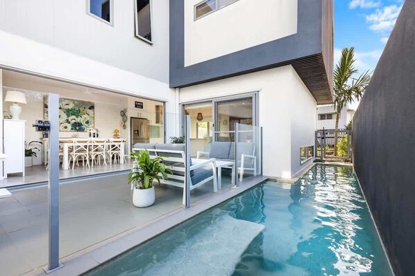 Swim year-round in the stunning heated lap pool, your own private slice of resort-style luxury.