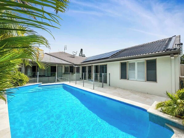 Float, splash, or lounge beside your private solar-heated pool—pure Sunshine Coast bliss in your own backyard.

