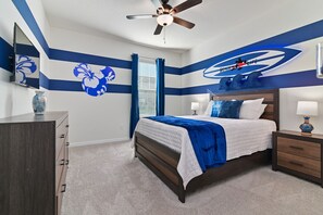 Mickey Themed Room with Queen Size Bed