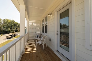 Patio with breath taking view and classic furniture. 