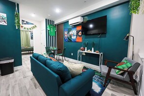 A space to connect, relax, and recharge. Whether you're lounging on the sofa with a good show or having late-night laughs with friends