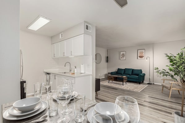 A space to connect, relax, and recharge. Whether you're lounging on the sofa with a good show or having late-night laughs with friends