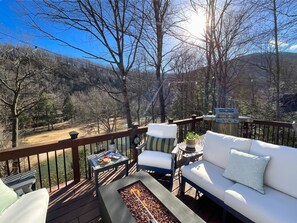 Lounge while listening to the river rushing below in this tranquil oasis.