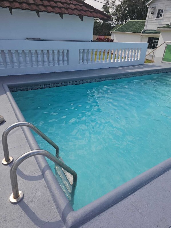 Take a dip in our lovely salt water pool.
