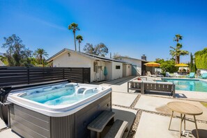 Soak in the hot tub