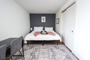 Indulge in ultimate comfort with our queen-sized bed. Designed for restful nights and rejuvenating sleep, this luxurious centerpiece promises a peaceful sanctuary where you can unwind and recharge, ready to tackle the day ahead. #RestfulNights