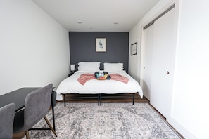 Indulge in ultimate comfort with our queen-sized bed. Designed for restful nights and rejuvenating sleep, this luxurious centerpiece promises a peaceful sanctuary where you can unwind and recharge, ready to tackle the day ahead. #RestfulNights