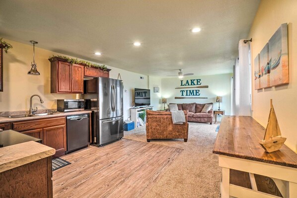 Kitchen and Living Room from Hall