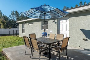 Our newly added patio to enjoy the outdoors!