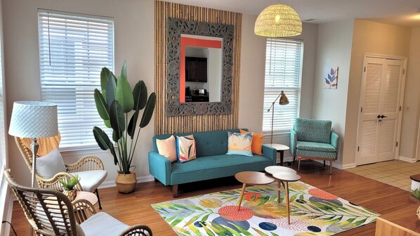 Stylish Living Room Area featuring Smart TV