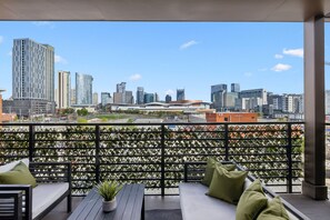 View of the Nashville skyline from the private patio!