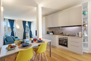 Kitchen and dining area