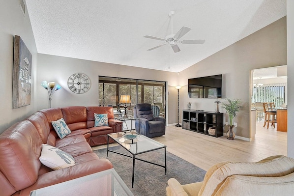 Comfortable seating to enjoy a movie night