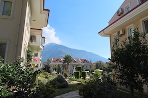 The apartment and gardens.