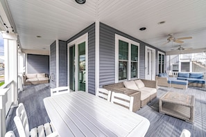 Spacious patio with lots of seating, perfect to embrace the Ocean breeze