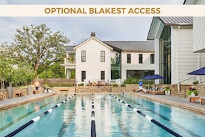 Guests can upgrade their stay to get access to Blake Street. Amenities include a full-service restaurant, craft cocktail bar, hot tub, sauna, cold plunge, swimming pool, and a top-tier fitness center. See listing description for details.