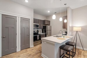 Dining area and kitchen