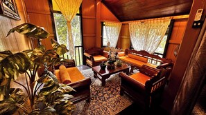 Tastefully furnished living area.