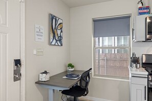 We inlude a desk & an ergonomic chair with double funcionality!