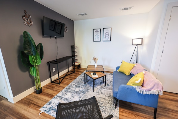 A space to connect, relax, and recharge. Whether you're lounging on the sofa with a good show or having late-night laughs with friends,