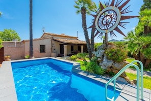 Beautiful villa with private pool, terrace, and lawn
