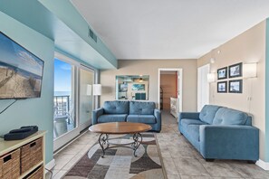 The Condo’s furnishings are perfect for relaxing family time after a day of fun in the sun.