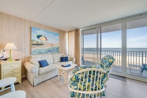The bright Living Area is welcoming after a fun-filled day on the Beach.