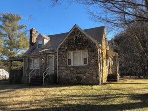 Front view of the parsonage, we sit directly next to a church as this home was once the parsonage for that church (hence our property's listing name!)