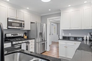 View of the kitchen.