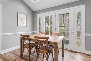 View of the bright and spacious breakfast nook.